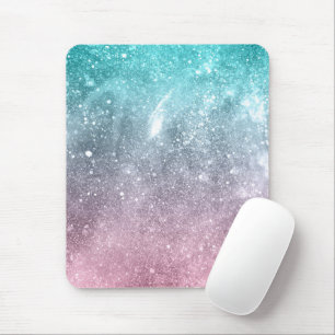 Vattenblått Rosa ombre sea galaxy abstrakt Musmatta