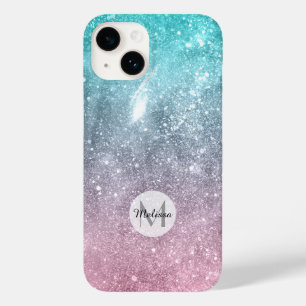 Vattenblått Rosa Sea galaxy abstrakt Monogram