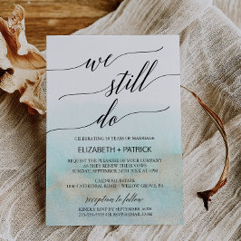 Vattenbruk och Guld vattenfärgsblad för förnyelse  Inbjudningar