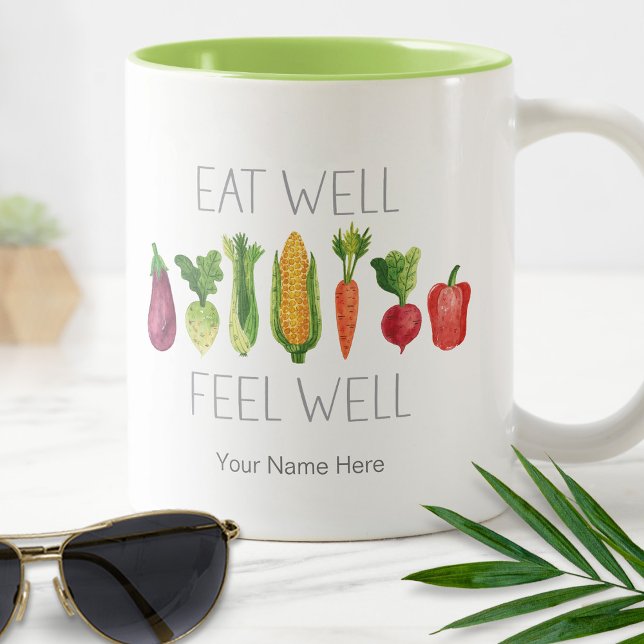 Vattenbrunnen känner väl vattenfärgade organiska g Två-Tonad mugg (Skapare uppladdad)