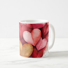 Vattencolor Alla hjärtans dag Heart Kaffemugg
