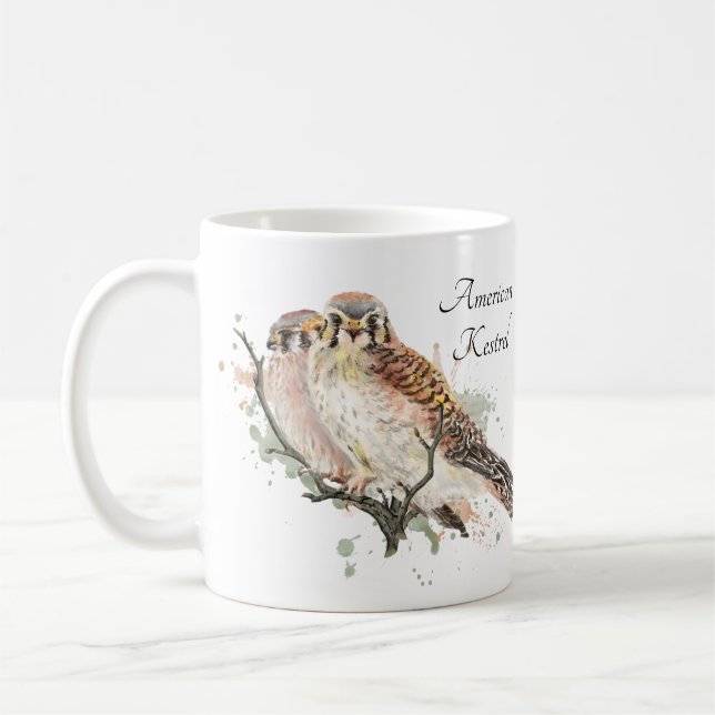 Vattencolor Art Birding Kestrel par Kaffemugg (Vänster)