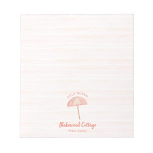 Vattencolor Beach Umbrella Tropical Anteckningsblock