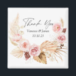 vattencolor Boho Blommigt Pampas Grass Wedfavör Magnet<br><div class="desc">vattencolor Boho Blommigt Pampas Grass Wedding favornet magnet</div>