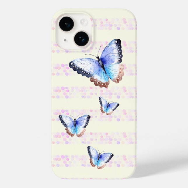 Vattencolor Butterflies på Bokeh Light Rand (Baksida)