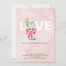 Vattencolor Cactus Galantine Baby Shower