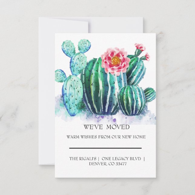vattencolor Cactus home flytta (Framsida)