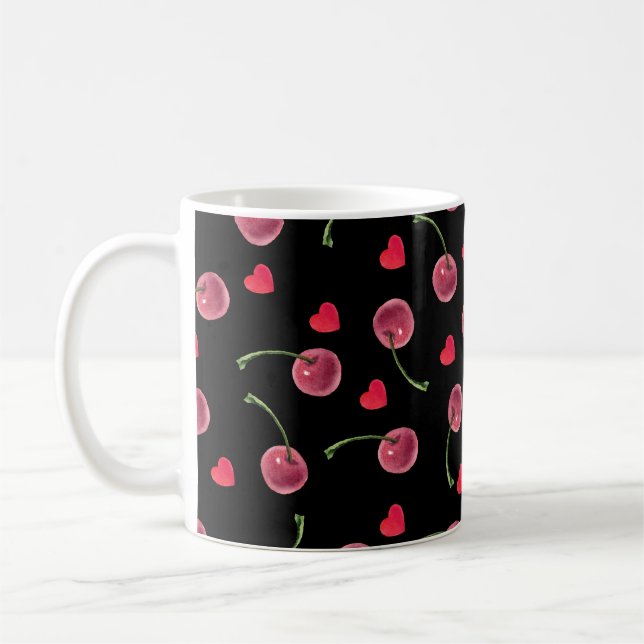 Vattencolor Cherry Heart Kaffemugg (Vänster)