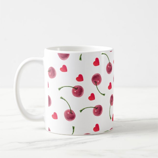 Vattencolor Cherry Heart Kaffemugg (Vänster)