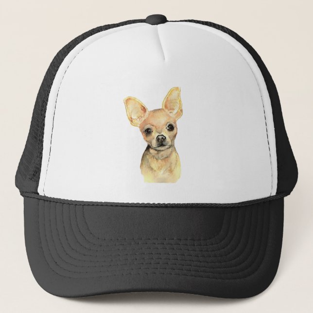 Vattencolor Chihuahua Hund Pet Animal Keps (Framsida)