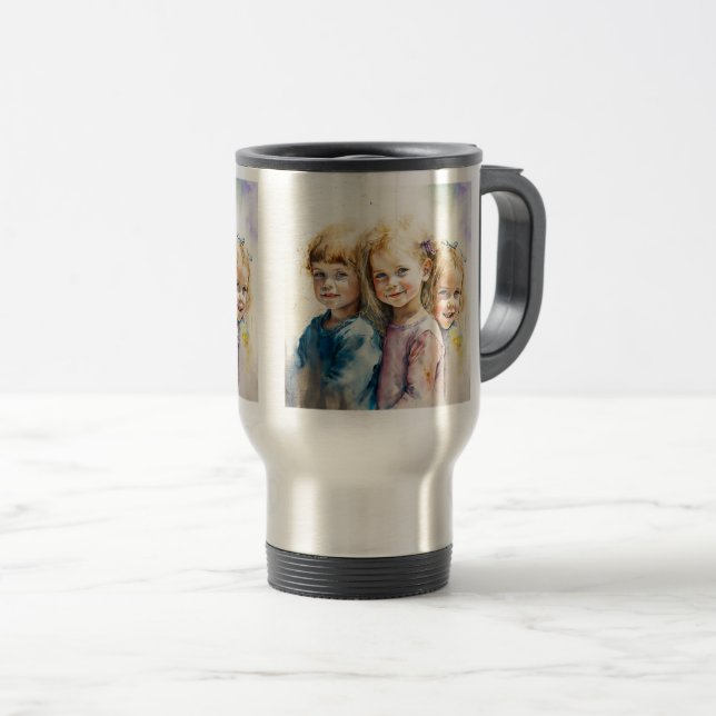 Vattencolor Children Travel/Commuter Mugg, 15 oz Resemugg (Framsida höger)