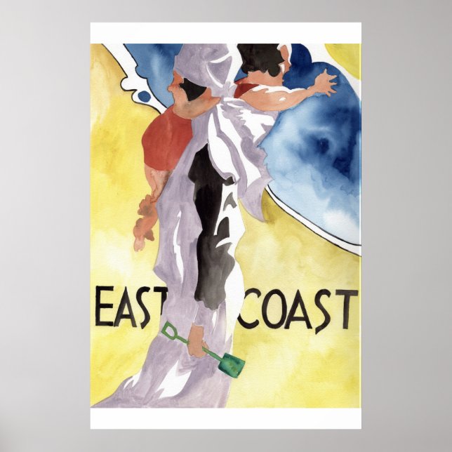 Vattencolor Deco stil annons Poster (Framsidan)