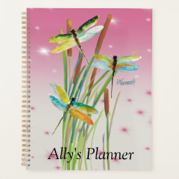 Vattencolor Dragonfly Rosa Personlig Plananner