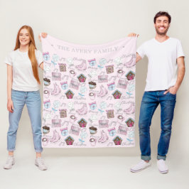 Vattencolor Dusty Rosa jul Fleecefilt