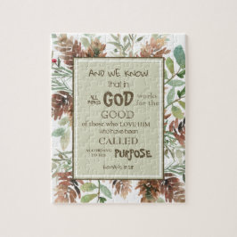 Vattencolor Greenery Bible Verse Pussel