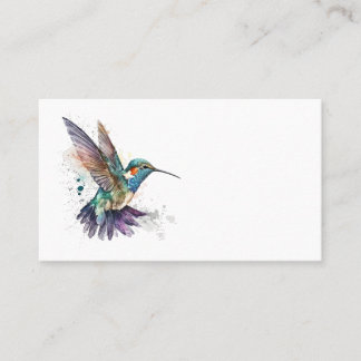 Vattencolor Hummingbird Affärskort Visitkort