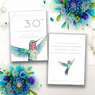 Vattencolor Hummingbird ANY Birthday Call