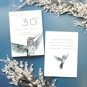 Vattencolor Hummingbird ANY Birthday Call