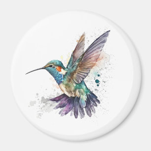 Vattencolor Hummingbird Magnet