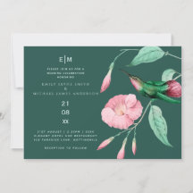 Vattencolor Hummingbird Monogram Turcos Rosa
