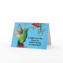 Vattencolor Hummingbird Teacher