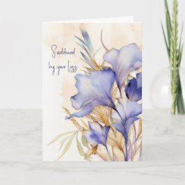 Vattencolor Iris Bouquet Sympathy Kort