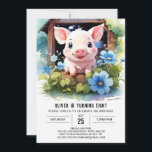 Vattencolor Kids' Piglet Barnyard Birthday Inbjudningar<br><div class="desc">Fira gårdens lekande med vår inbjudan till Watercolor Kids Piglet Barnyard Birthday. Den här inbjudan är inte bara ett kort, utan en ingång till en viskartad gård där smågrisar pranar mitt i livfulla vattenfärger, och varje slag är ett bevis på gårdens elegans. Föreställ dig en födelsedag där vattenfärgen drömmer om...</div>