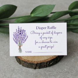 Vattencolor Lavender Bouquet Diaper Raffle Tilläggskort