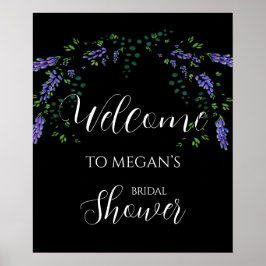 Vattencolor Lavender eucalyptus boho greenery Poster
