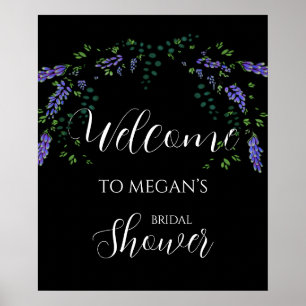 Vattencolor Lavender eucalyptus boho greenery Poster