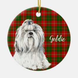 Vattencolor Lhasa Apso Ceramic Ornament