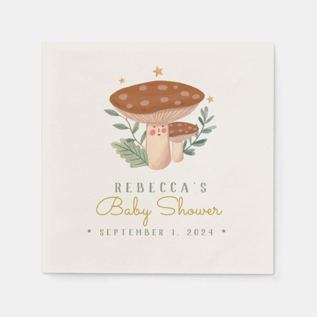 Vattencolor Little Red Mushroom Napkins Pappersservett (Framsidan)