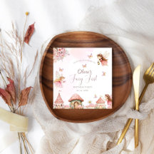 Vattencolor Mushroom Fairy 1st Birthday Forest