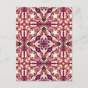 Vattencolor Red Azulejo Spansk Tile Vykort
