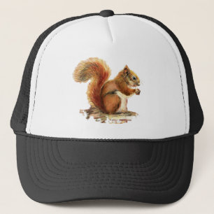 Vattencolor Red Squirrel Wildlife Animal Keps