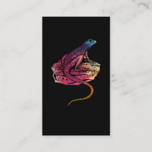 Vattencolor Reptile Lizard Mandala Natature Visitkort