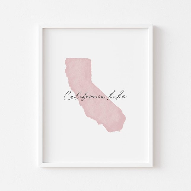 Vattencolor Rosa California babord print Poster (Skapare uppladdad)