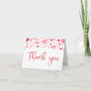 Vattencolor Rosa Red Hearts Valentine Baby Tack Kort