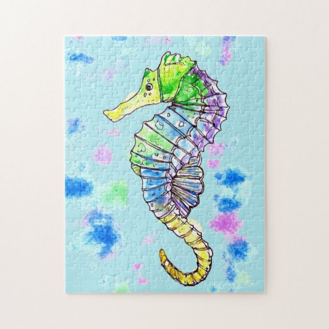 Vattencolor Seahorse Pussel (Vertikal)
