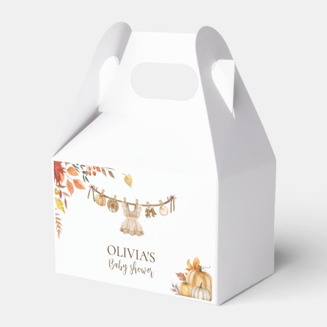 Vattencolor Tvätt Fall Boho Greenery Baby Shower Presentaskar (Framsidan Sidan)