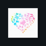 Vattencolor United Stater Heart Canvastryck<br><div class="desc">Detta mönster illustrerar det amerikanska stater i form av ett hjärta.</div>