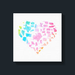 Vattencolor United Stater Heart Canvastryck<br><div class="desc">Detta mönster illustrerar det amerikanska stater i form av ett hjärta.</div>