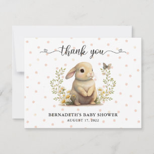 Vattencolor Vår Bunny Baby Shower I Birthday Tack Kort
