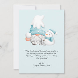 Vattencolor Vintage jul Winter Gnome Julkort