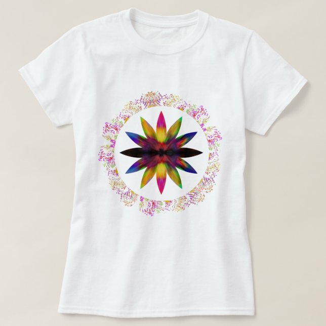 Vattencolor Yoga Lotus Meditation Holistic T Shirt (Design framsida)