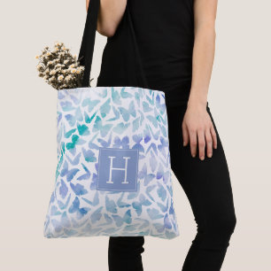 Vattendrag och Lilac Watercolor Butterflies Tygkasse