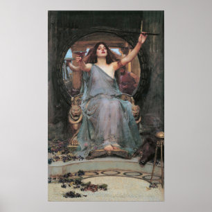 Vattendrag - Ris som erbjuder Kopp till Odysseus Poster
