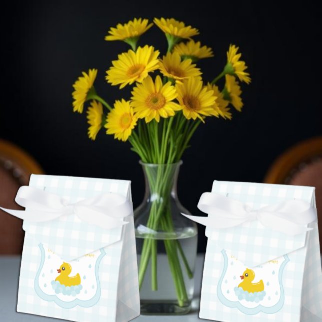 Vattendrapar Rutig Pojke Baby Shower Tacksamhetsko Presentaskar (Skapare uppladdad)