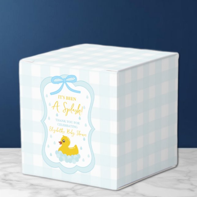 Vattendrapar Rutig Pojke Baby Shower Tacksamhetsko Presentaskar (Skapare uppladdad)