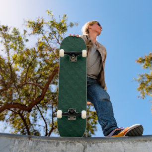Vattendroppar på grön metall mini skateboard bräda 18,5 cm